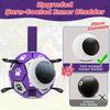 Durable Rubber Dog Soccer Ball with Straps - Interactive Chew-Resistant Pet Toy for All Breed Sizes, Purple &Black with Paw Print Design,Dog Ball Toy