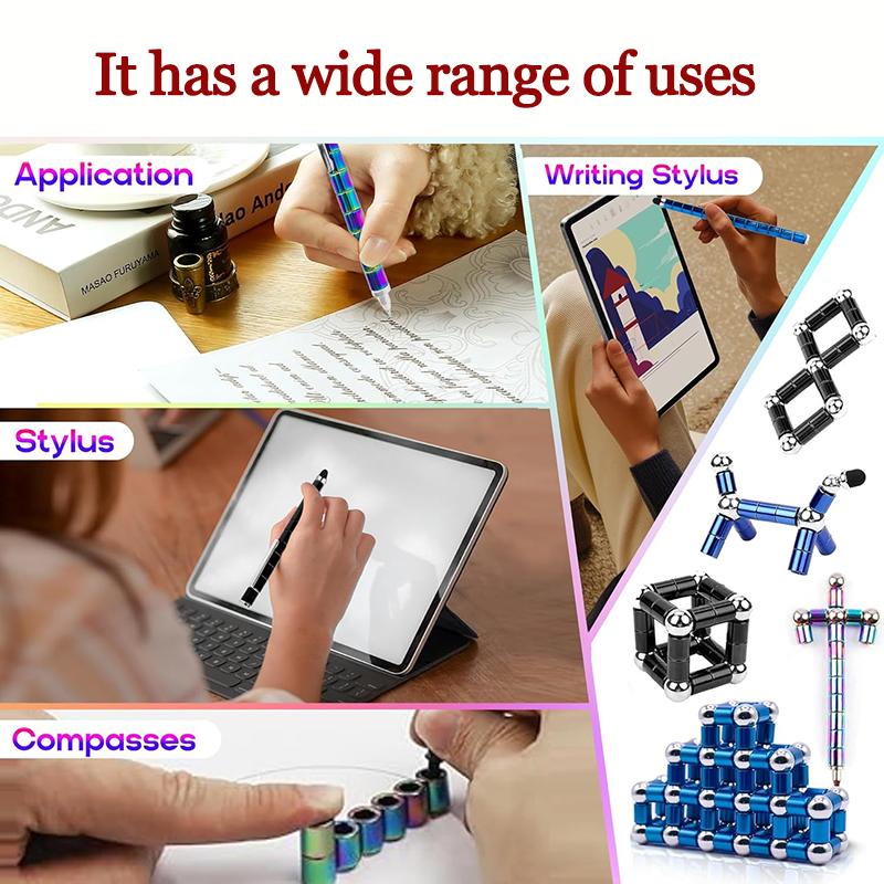 1pcs Creative Magnetic Stress Relief Pen Multifunctional Creative Pen Relieves Anxiety and Stress Perfect Gift for Friends
