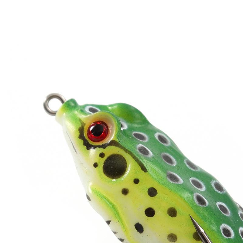 1Pc 75Mm Frog Lure Fishing Lures Double Hooks Topwater Ray Frog Artificial Crankbait Spoon Artificial Soft Bait Minnow Crank