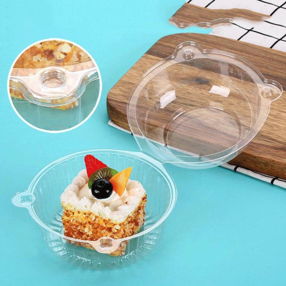 Oil-proof Transparent Dessert Boxes No Leakage Cat Head Cake Box for 100pcs Wedding