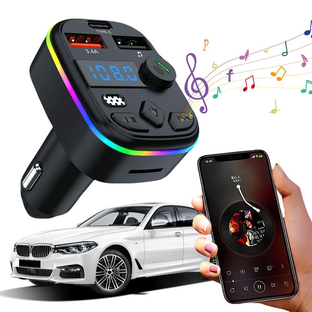 1/3/5PCS Car FM Audio Transmitter Receiver Support TF Card U Disk Car Charger  Bluetooth 5.3 MP3 Player Adapter Car Electronics