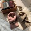 Scarf women's winter high-end sense new light luxury Angela red knitted scarf scarf