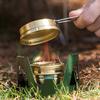 Outdoor Tragbarer Ultraleichter Mini Koch Spirituskocher Alkohol Brennstoffkocher BBQ Camping (Grün)