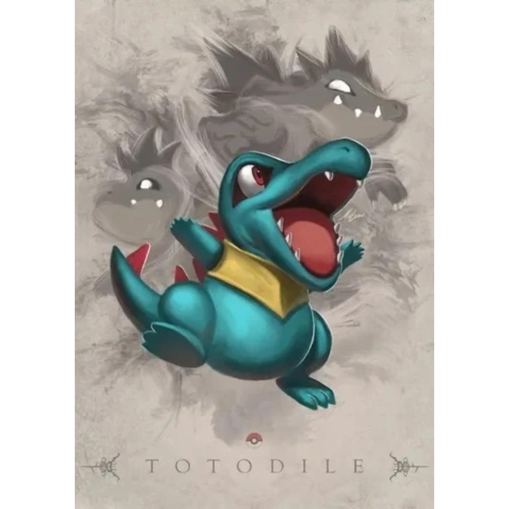 Japan Anime Pokemon Cartoon Canvas Painting Pikachu Gengar Eevee Mew Wall Art Posters Print Pictures Children's Room Home Decor