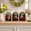 Easter Sacred Heart Tabletop Decoration Faux Glass Acrylic Display for Home Shelf Decor