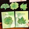 30Sheets Green Leaves Memo Pads Simple Scrapbooking Sticker School Supplies Post Sticky Notes Office Stationery