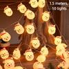 Snowman Led String Lights, Battery Operated Snowman Fairy Lights For Christmas Thanksgiving Fall Indoor Outdoor Home Decor