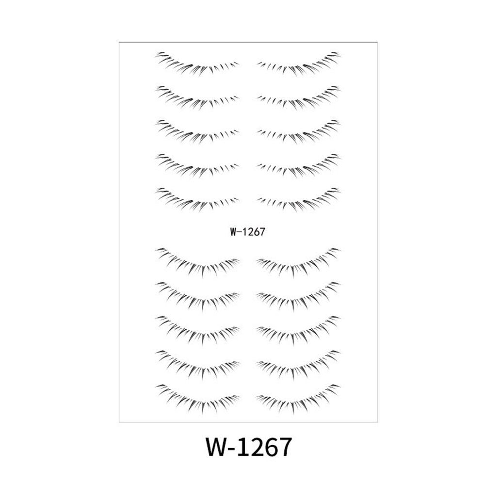 

Татуировка нижних ресниц, долговечная, водонепроницаемая и защищенная от пота имитация 3D накладных ресниц, увеличенная двойная наклейка для ресниц под глазом