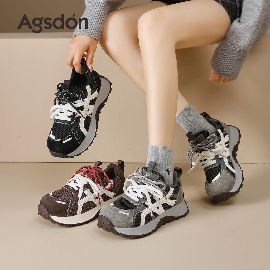 Augustine Gray German Training Shoes New Spring Platform Retro Forrest Gump Sports and Leisure Dad Shoes