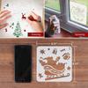 Christmas Painting Stencils 8-Piece Set, Reusable Holiday Templates with Christmas Tree, Reindeer & Snowflake Designs for DIY Crafts & Decor