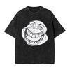 Męska Koszulka Internetowy Mem Wzór Trollface Spierane Koszulki Popularne Letnie Koszulki Y2K Retro Wzór Bawełniane Topy Duży Rozmiar 2XL
