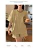 2025 Women's Short-Sleeved Summer Pajamas with Chest Pads - Cute Cartoon Style