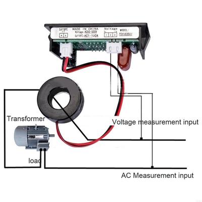 LED Voltmeter Ammeter, Red and Green Digital Multimeter Display Current Tester,AC50-500/0-600VDetector