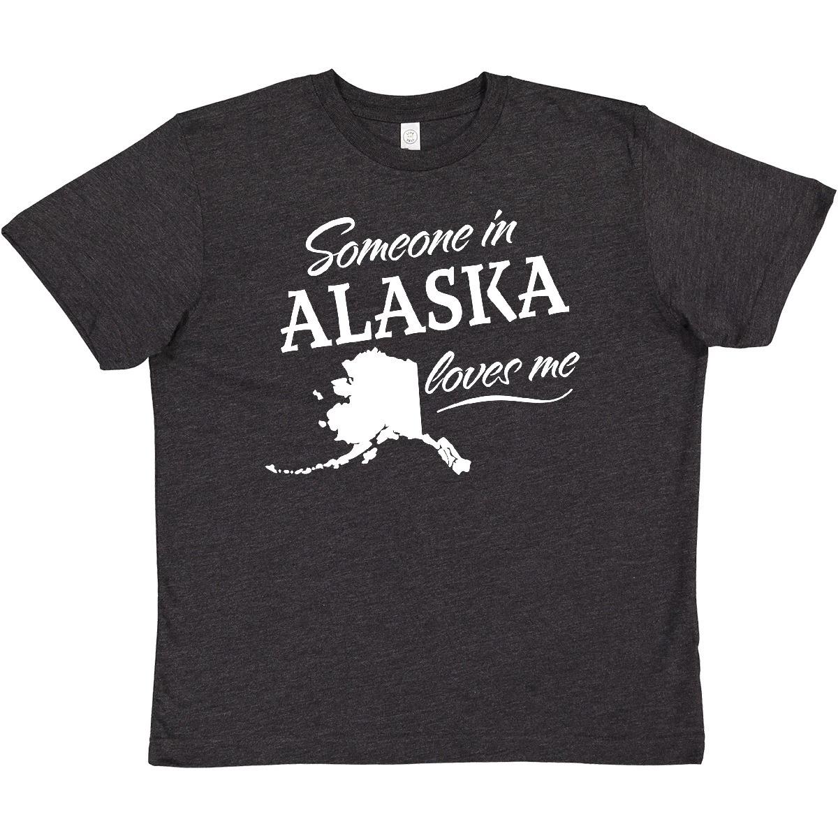 Inktastic Someone In Alaska Loves Me Youth T-Shirt State Home Family Kids Gift 110