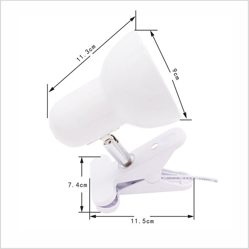 Einsteckbare Reptilien-Klemmlampe mit 360-Grad-Drehung und verstellbarer Lampenfassung für Lebensraumbeleuchtung, Wärmelampe