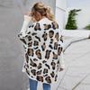 Winter Women's Casual Plus Size Cardigan Coat Fashion Leopard Print Knit Sweater