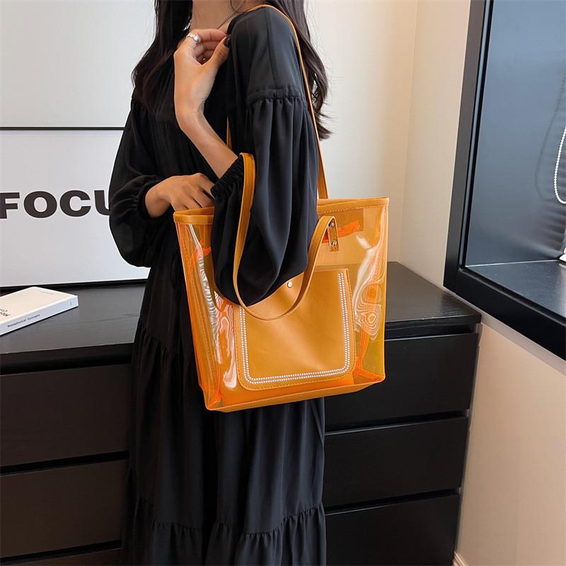 Stylish 2023 Fashion Pvc Tote Bag For Women Large Capacity Urban Chic Handbag