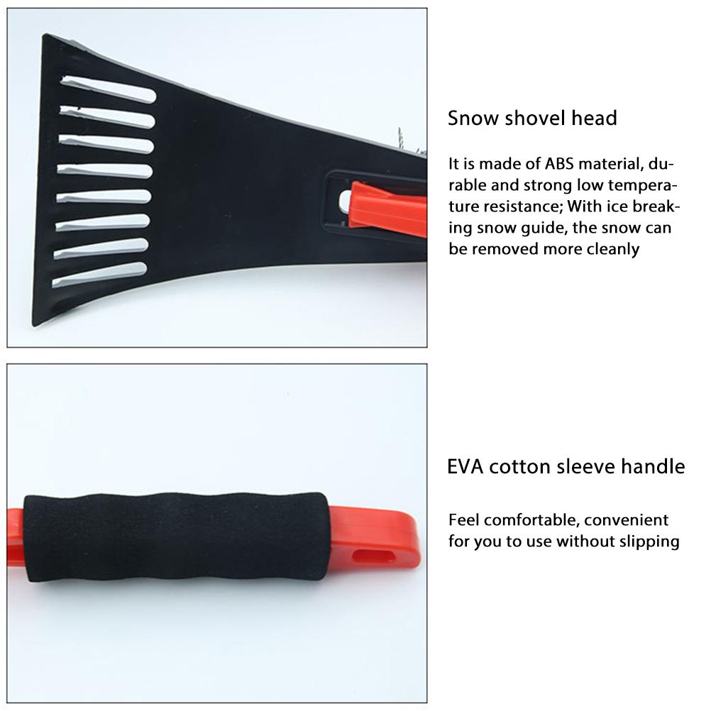 2 In 1 Snow Brush with Squeegee Ice Scraper Foam Grip AntiFreeze Snow Shovel for Car Truck SUV MPV