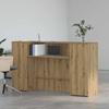 Reception Desk Artisan Oak 180x50x103.5 Cm Engineered Wood