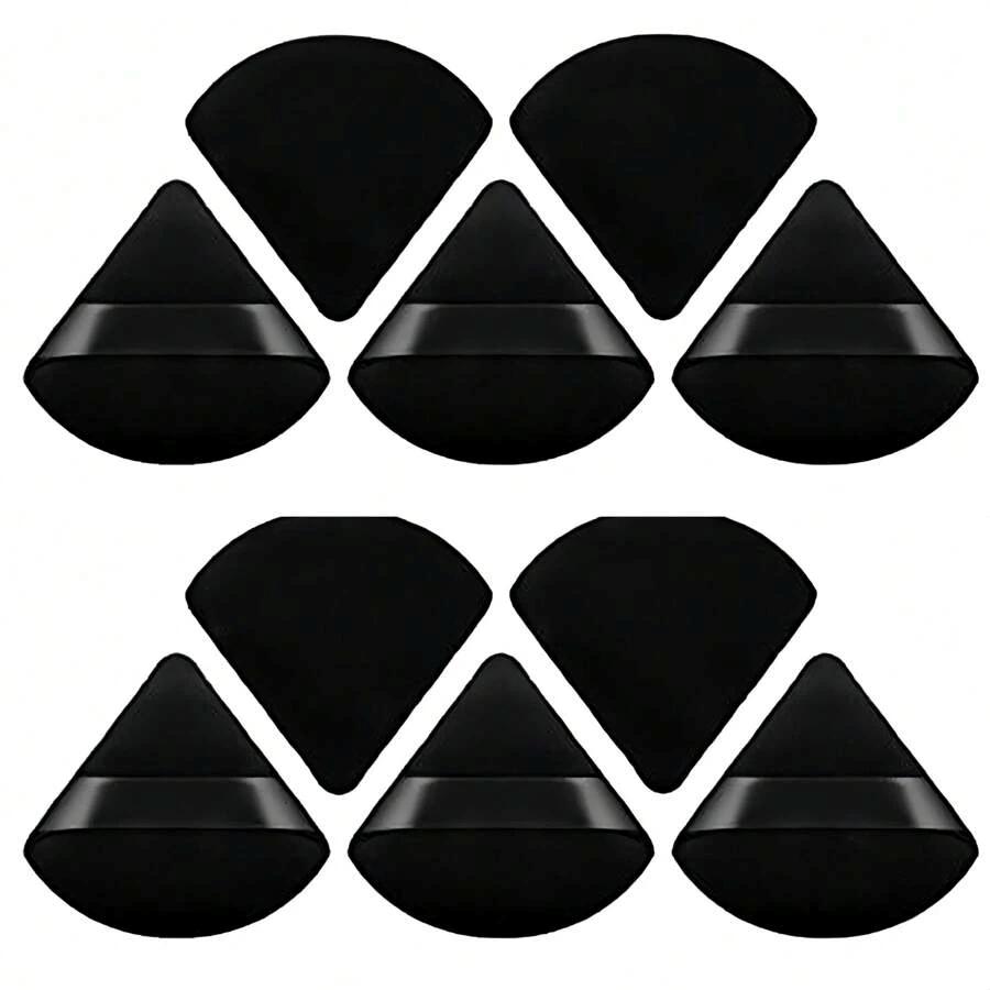 10-Count Triangular Makeup Sponges - Pointed Edges for Hard-to-Reach Areas - Seamless Application