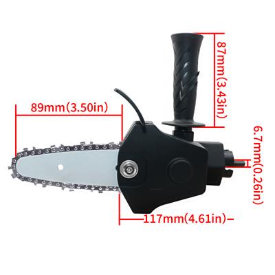 Chainsaw Drill Attachment Electric Drill To Saw Adapter Conversion Head Portable Chainsaw Converter Set for Wood Plastic Cutting