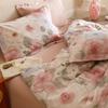 Sleep Grid Thickened Cotton Brushed Digital Printing Series Four Piece Set