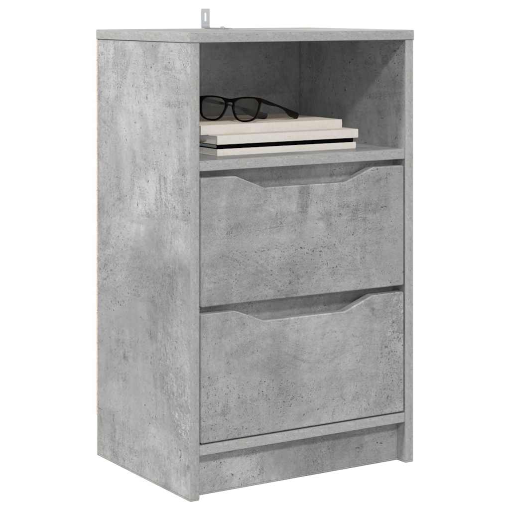 Nightstands 2 pcs Concrete Gray 40 x 30 x 67 cm Engineered Wood