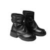 Winter Fashion Boots Flat Heeled Mid-calf Platform Boots Retro Style Comfort Shoe Botas De Outdoor Ankle Boots for Women