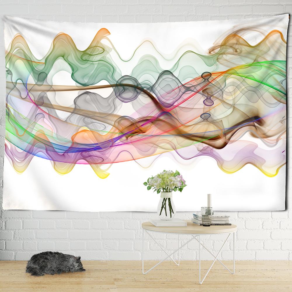 

Красочный психоделический гобелен 2020, современный художественный стиль, декор, колдовство, бохо, домашний декор, гобелен, настенный коврик для йоги, шаль, ткань 95x70CM