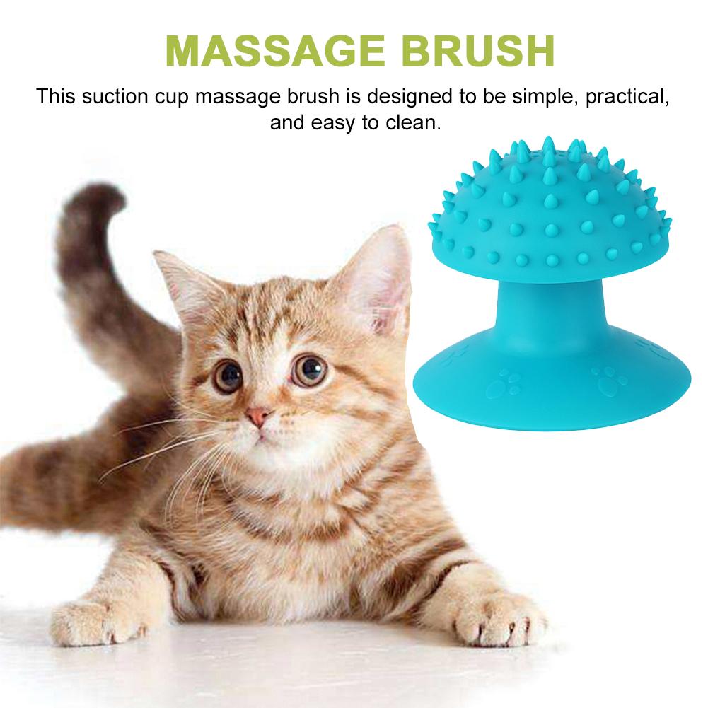 Suction Cup Cat Scratch Tickle Cat Comb Soft Wall Corner Massage Combs Scratcher Massage Brush for Long & Short Fur Kitten Cats