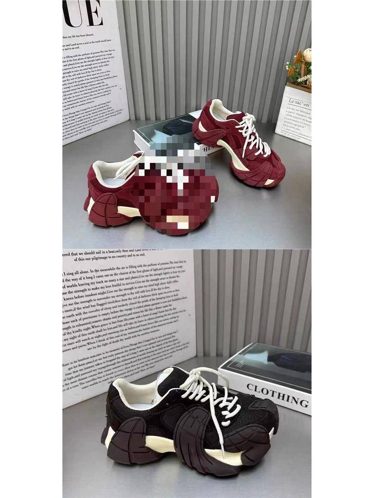 Europejska Ośmiornica Casualowe Damskie Oddychające Sneakersy: Modne, Wszechstronne, Dodające Wzrostu Modne Buty Taty