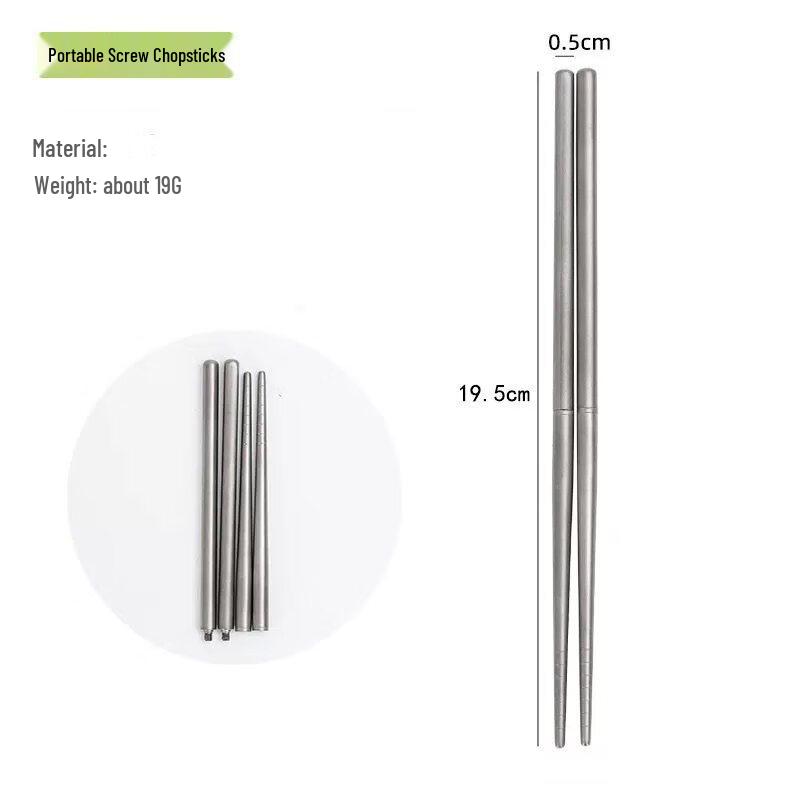 Uto Titanium Folding Camping Cutlery