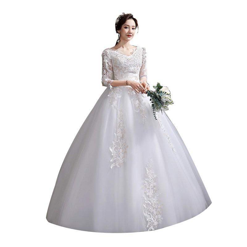 Elegant Lace Wedding Dress Plus Size Brides Slim Fit White Bridal Gown With Tulle Skirt Straps