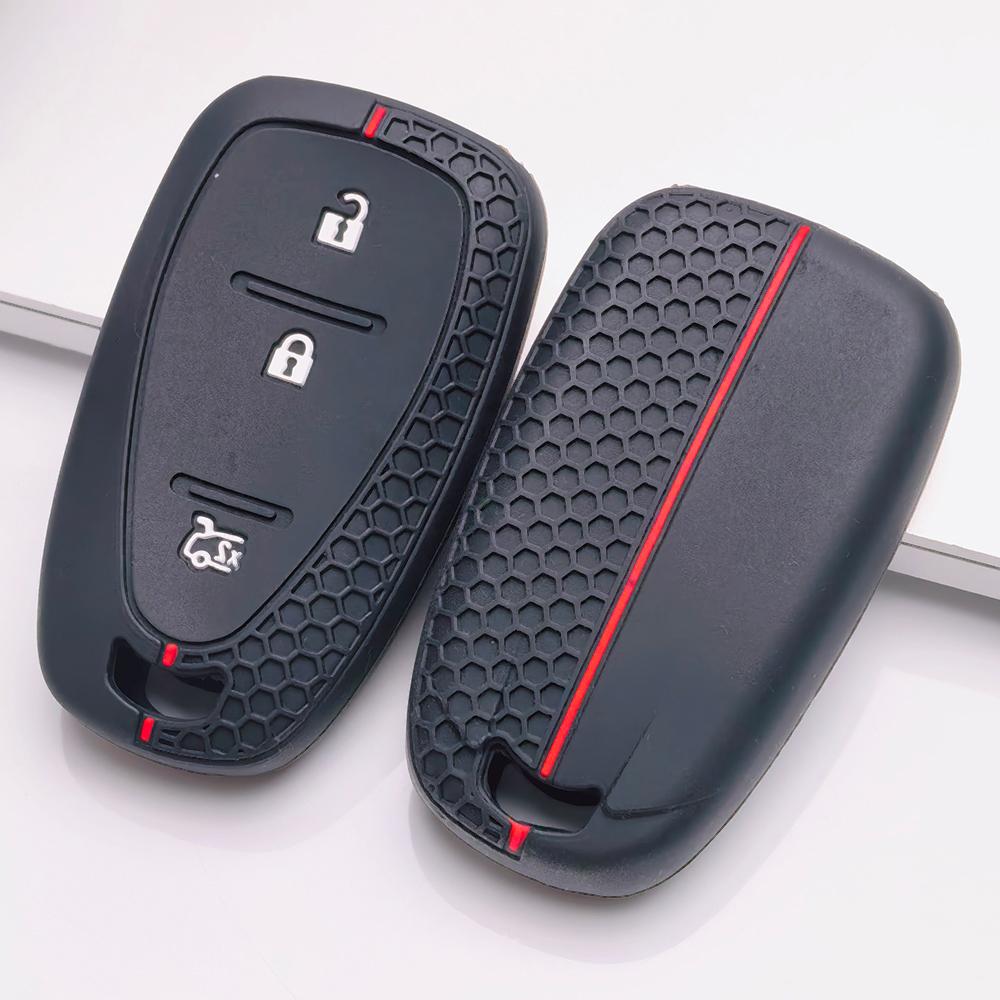 Key Fob Cover for Chevrolet Chevy Equinox Malibu Cruze Camaro Traverse Sonic Trax Anti-Scratch Surface Shockproof Structure Soft Grip Texture