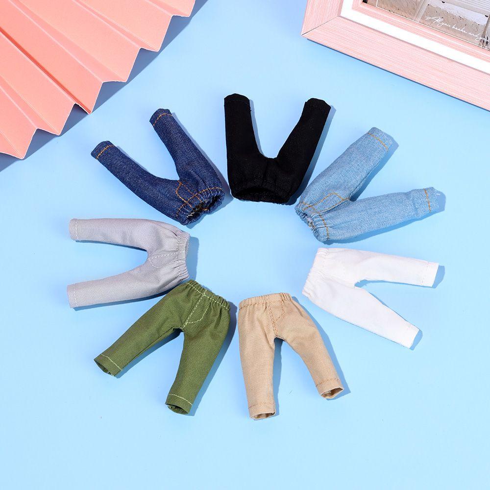 Kids Toys Casual Wears Dolls Trousers Clothes Accessories Doll Leather Pants Denim Jeans