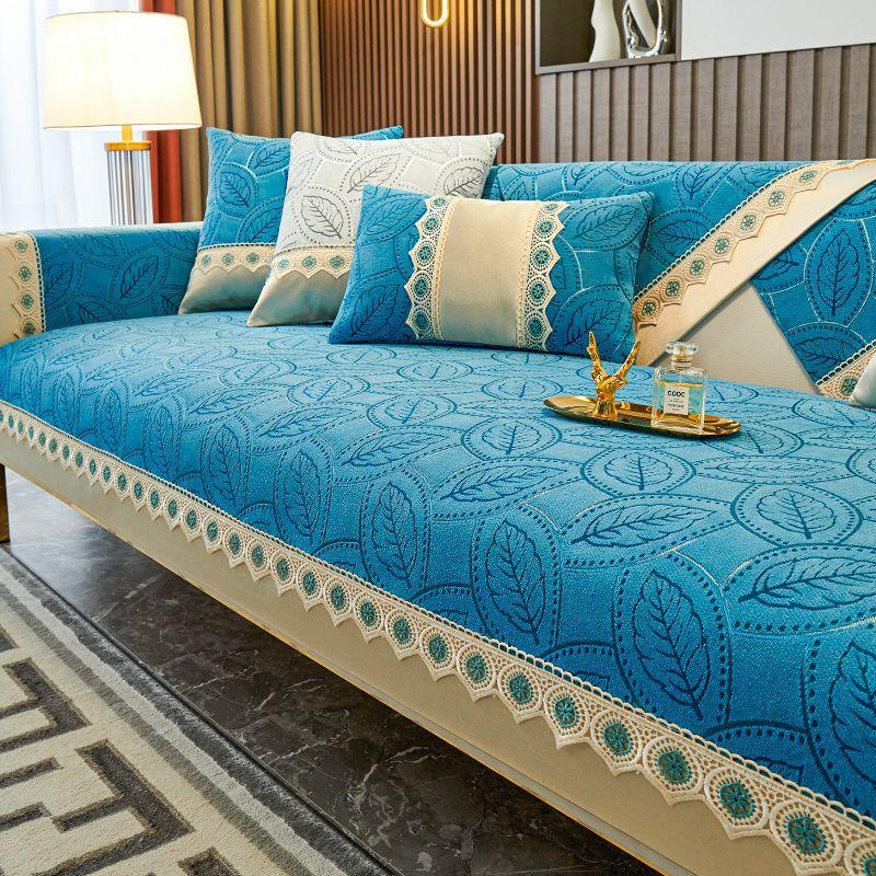 Chenier Sofa Cushion Light Luxury Modern High-End Nordic Four-Season Universal Non-Slip  New Leather Case Cover Cloth