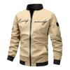 Men's Korean Style Embroidered Baseball Jacket with Stand-up Collar - Autumn/Winter Fleece.