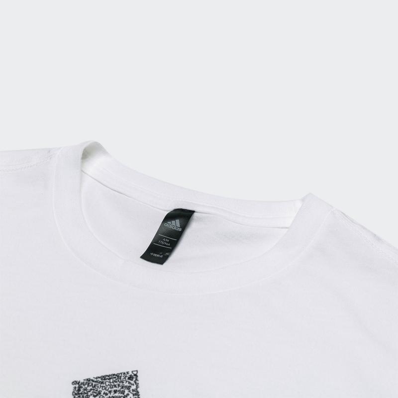 Adidas Scrawl Crew Neck Pullover Comfortable Breathable Short Sleeve T-Shirt Men Tops White GJ1450