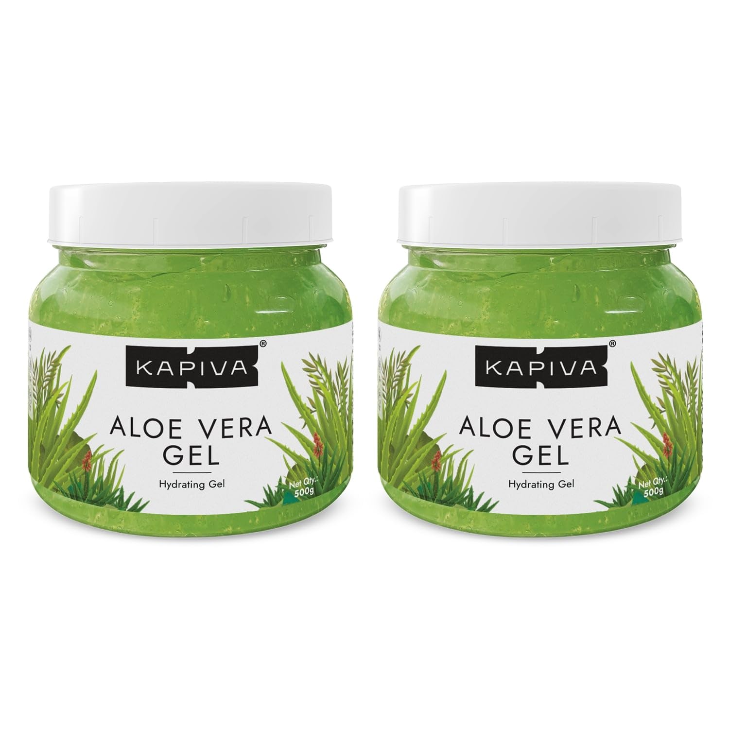 

Kapiva Pure Aloe Vera Skin Gel 500 g X Pack Of 2 For Face And Hair Hydrating Moisturizing Multipurpose Daily Care Soothing