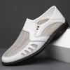 Fashion Summer Fashion Hollow Male Loafers Designer New Slip-on Business Men's Shoes Casual Mesh Leather Man Shoe