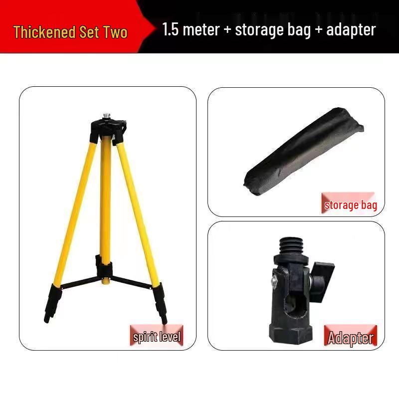 Thickened Aluminum & Steel Spirit Level Bracket with Infrared Laser Tripod