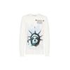 Off-White Statue Of Liberty Cotton Crewneck Sweatshirt Men Sweatshirt White OMAB001E181850150210