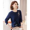 Pastor Women's Long-Sleeve Floral Knit Top