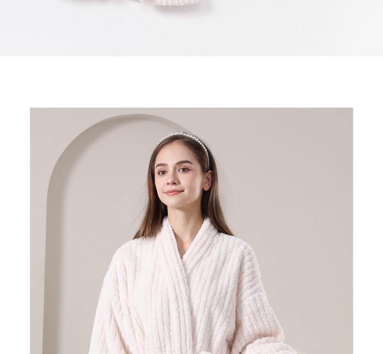 Women's Coral Fleece Thick Velvet Lined Bathrobe - Cozy Autumn/Winter Long Robe Pajamas