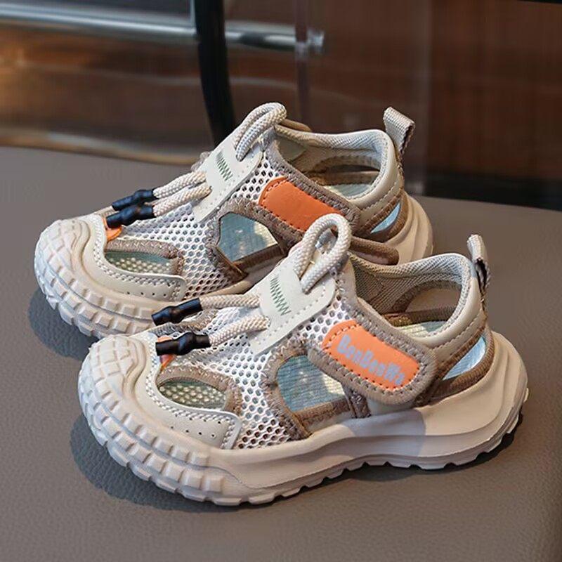 Boys' closed-toe sandals2026Summer children's single-layer breathable mesh sneakers with soft soles, suitable for kindergarten and older children