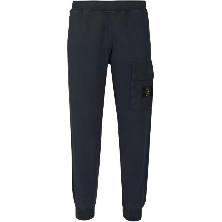 Stone Island Badge Elastic Cuff Knitted Sweatpants Men bottoms Navy-Blue K2S156200003S0A20-V0020