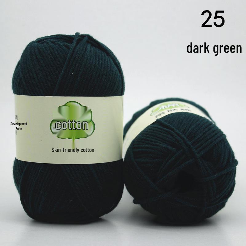 Combed 5-Ply Milk Cotton Yarn for DIY Knitting & Crochet - Medium-Thick Scarf & Blanket Material Pack