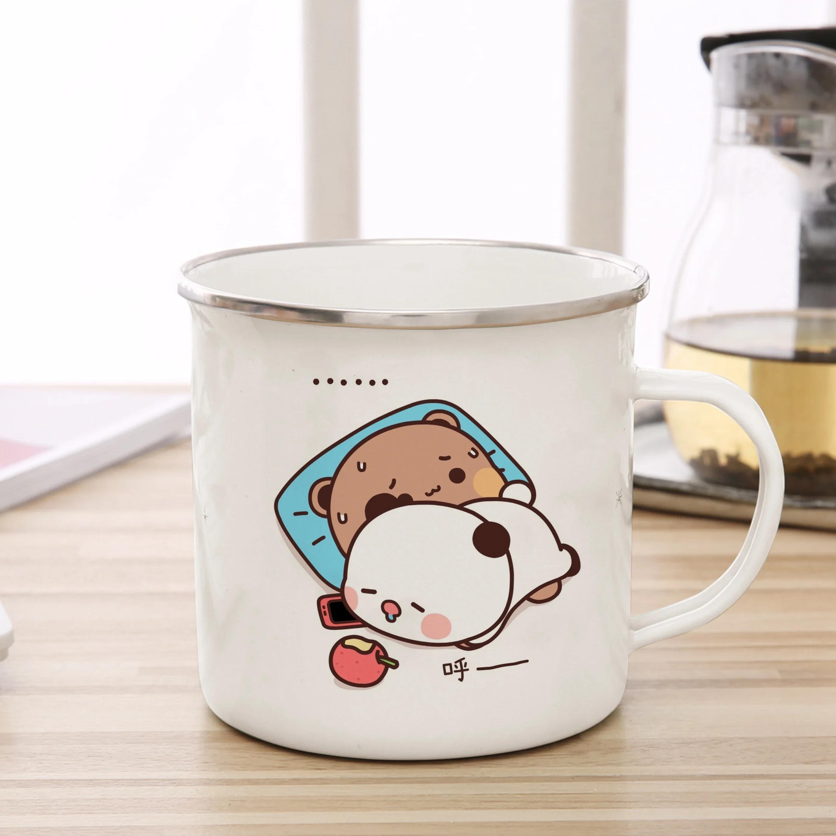 

Funny Mugs Coffee Cups Cartoon Milk Mocha Bear Boob and Doodle Enamel Cup Mug Mug for Tea Drinkware Personalized Beer Travel Bar 360ml