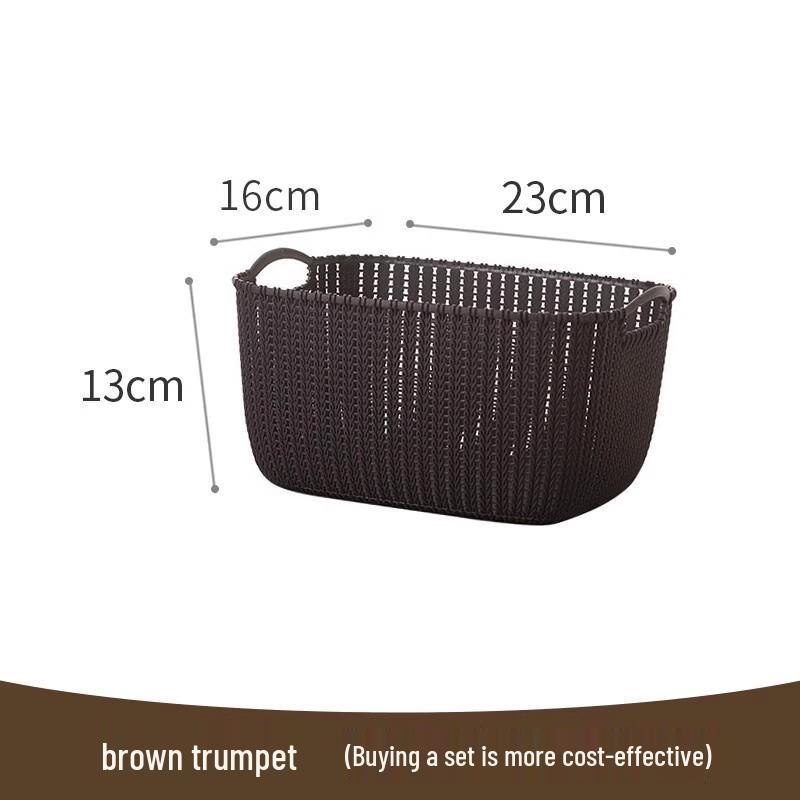 Imitation Rattan Plastic Storage Basket
