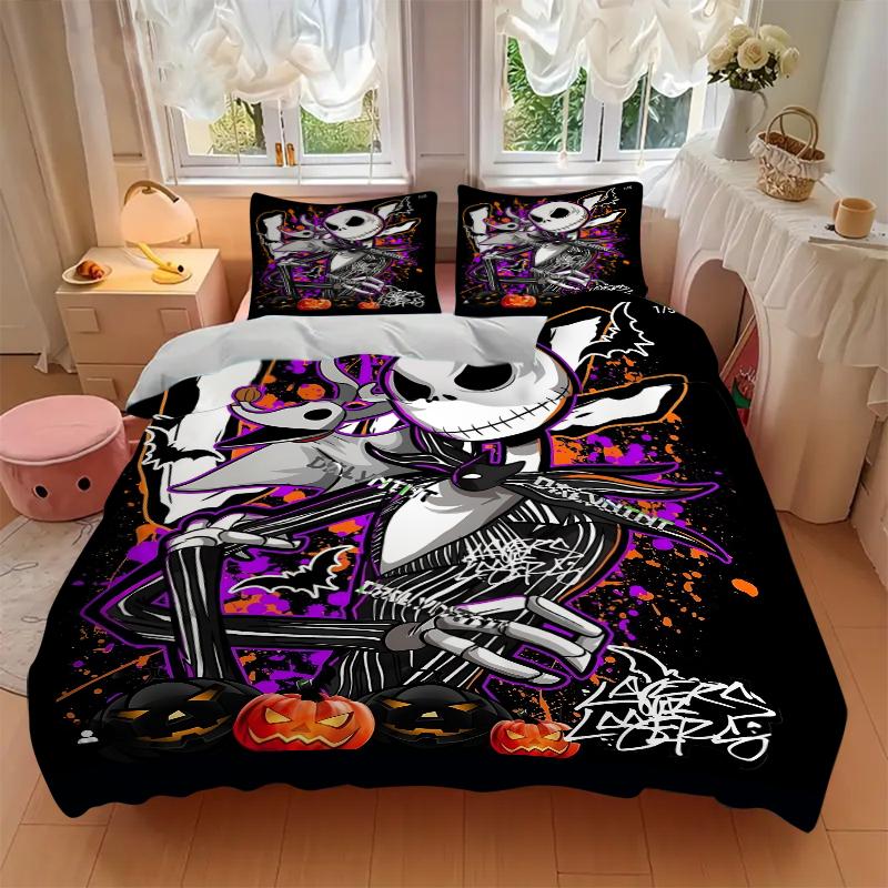 3Pcs Nightmare Before Christmas Art Bedding Sets For All Sizes New 3D Printed Bed Cover Comforter Duvet Cover Pillowcase Bedroom Decoration
